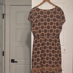 Market & Spruce Black and Tan Midi Dress